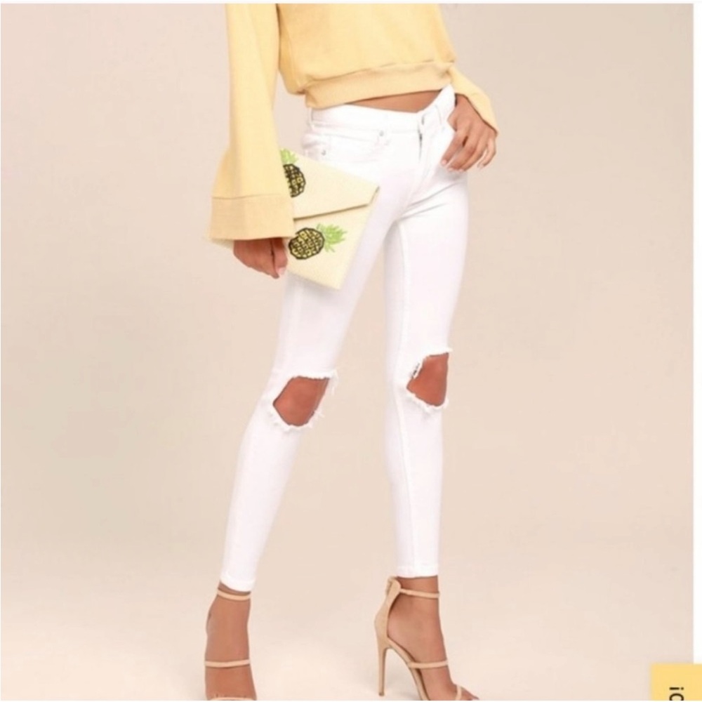 Free People White Denim Jeans